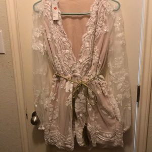Lace and sequin jumper/romper sz large